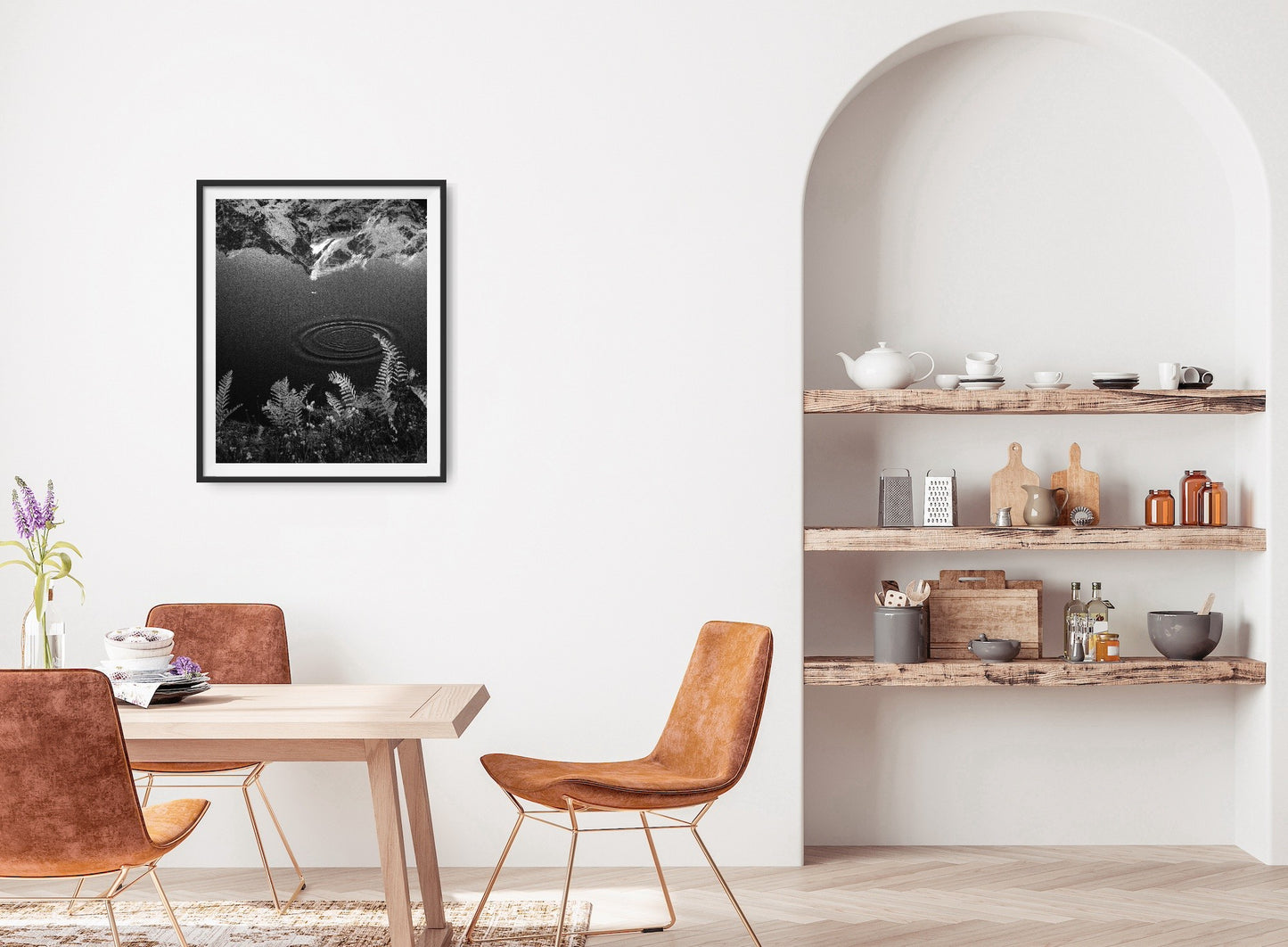 Reflection of Mount Chowkhamba on Water with Ripples- Fineart archival print, wallart