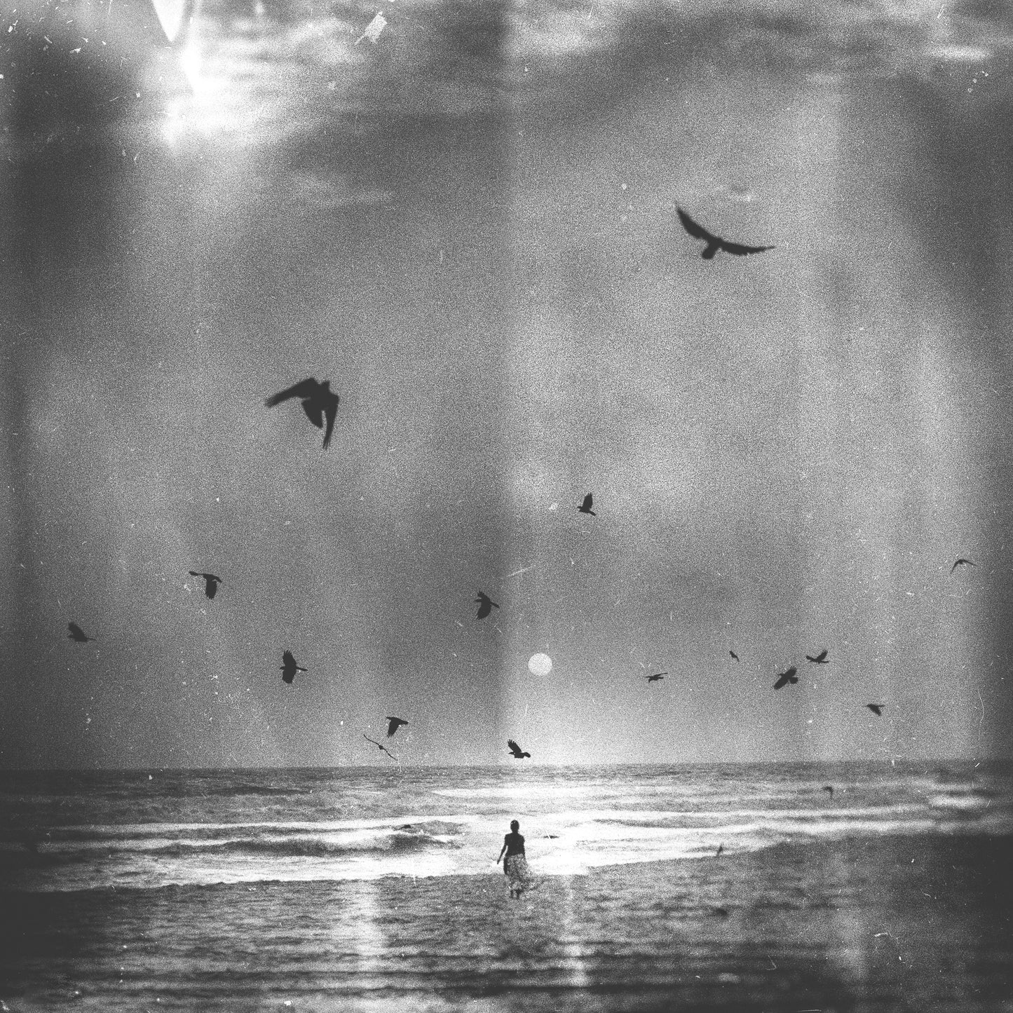 Girl Running Towards the Sea at Sunset  - Fineart archival print, wallart
