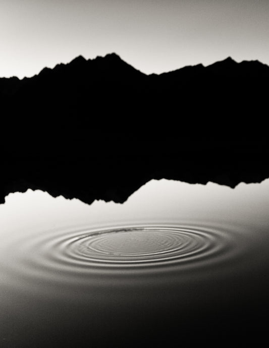Ripple on Calm Water in a Himalayan Lake      - Fineart archival print, wallart
