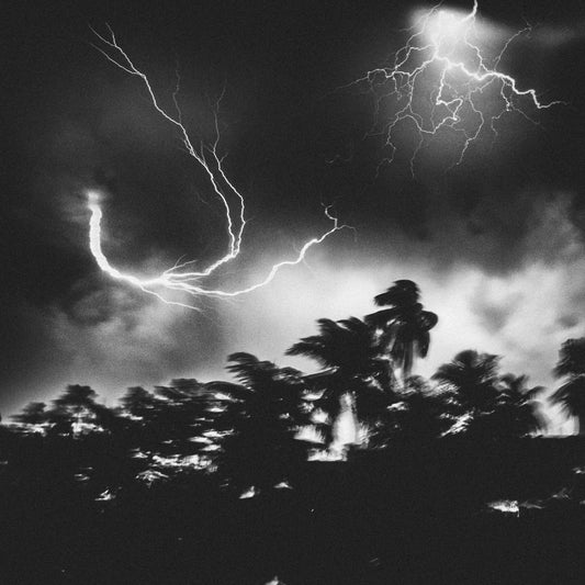 Stormy Weather with Lightning Strikes  - Fineart archival print, wallart